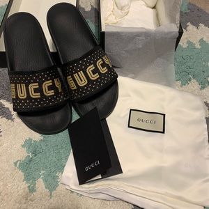 Women’s Gucci sega pursuit slides 38/8